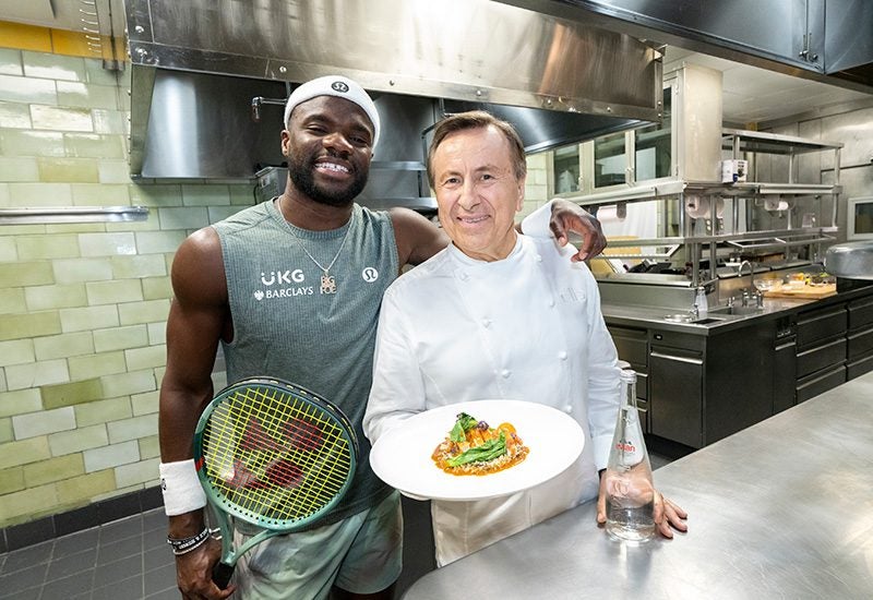 Chef Daniel Boulud and Frances Tiafoe