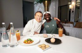 Chef Daniel Boulud and Frances Tiafoe