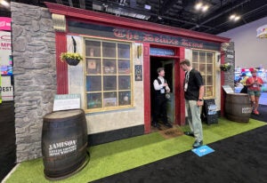 The Deluxe Group Irish pub booth at IAAPA Expo