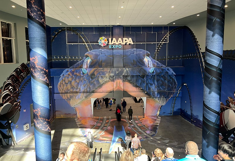 IAAPA Expo convention center roller coaster entrance