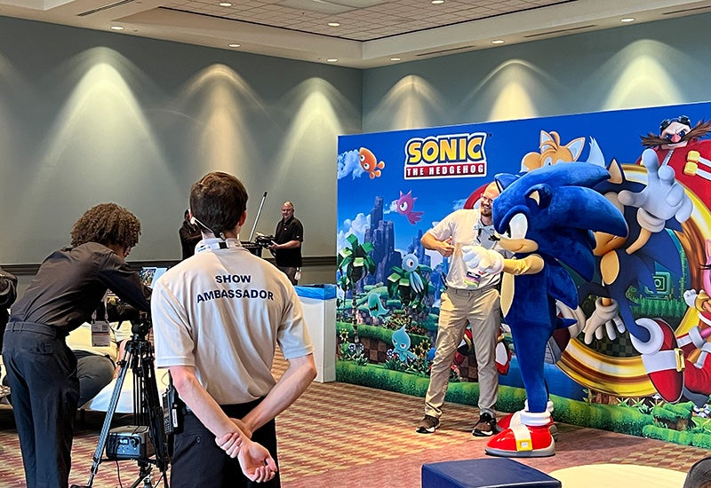 IAAPA Attendee Lounge Sonic photo op