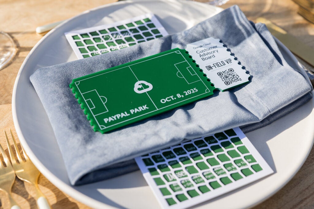 google cloud advisory board plate experiential c-suite events