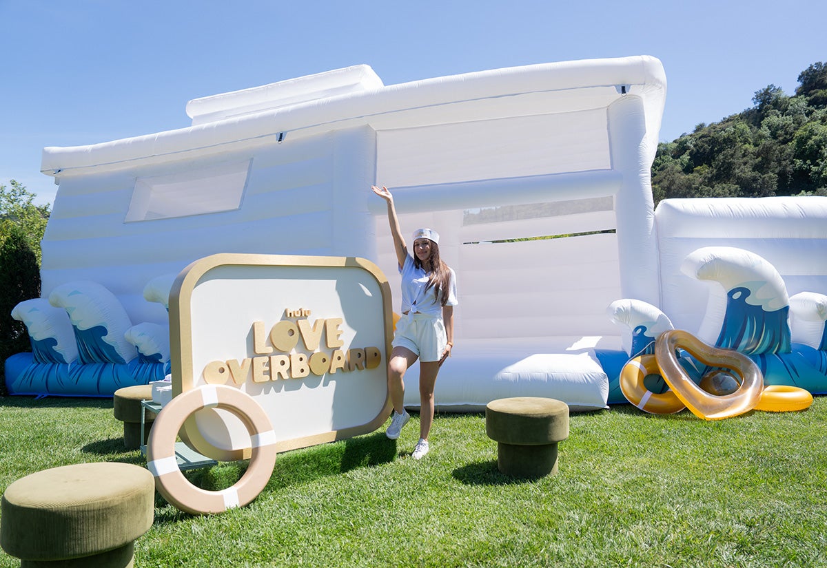 “Love Overboard” yacht-shaped bounce house