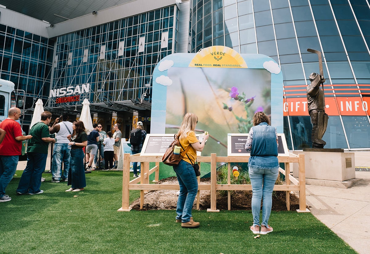 Educational exhibit at Verde Farms' Nashville pop-up