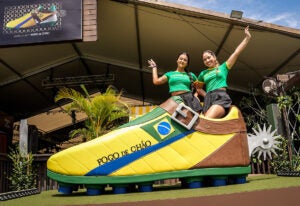 Fogo de Chão soccer cleat installation