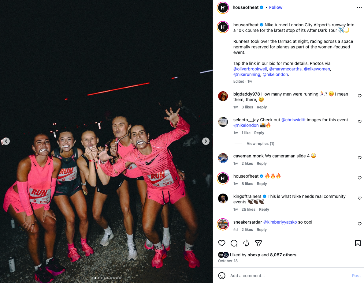 Nike's airport race for women's safety after dark tour screenshot